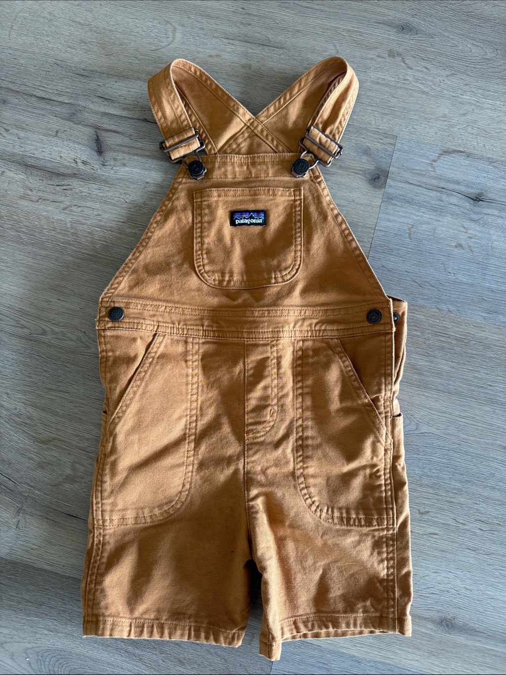 Patagonia Kids' Caramel Brown Short Overalls